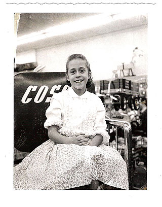 Rebecca in her movie star skirt